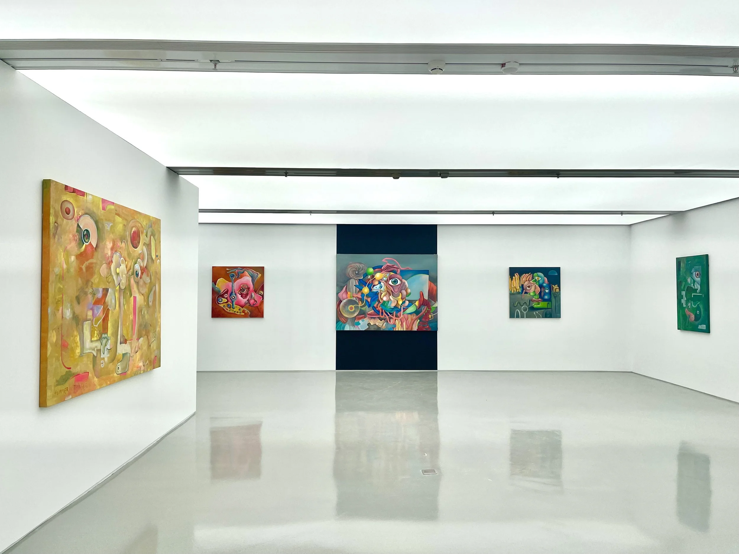 Eirdís Ragnarsdóttir's paintings in a gallery installation
